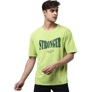 Chic Men Leotude Men Green Printed Cotton Blend T-Shirt 2025 at ShopCircuit | ONDC