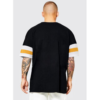 Luxurious Men Leotude Men Black Printed Cotton Blend Casual T-Shirt 2025 at ShopCircuit | ONDC