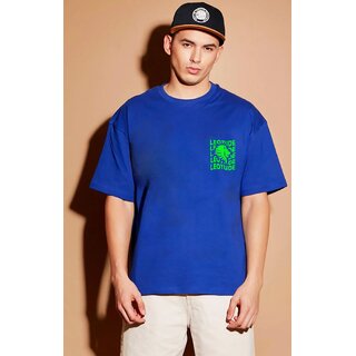 Premium Men Leotude Men Blue Printed Cotton Blend T-Shirt 2025 at ShopCircuit | ONDC