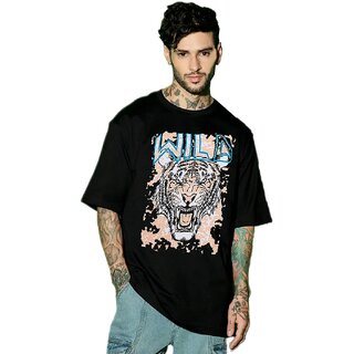 Sophisticated Men Leotude Men Black Printed Cotton Blend T-Shirt 2025 at ShopCircuit | ONDC