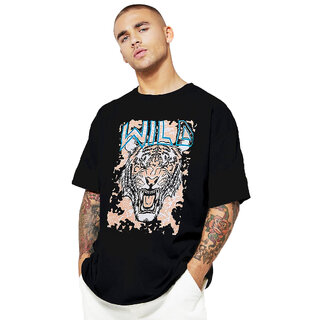 Modern Men Leotude Men Black Printed Cotton Blend T-Shirt 2025 at ShopCircuit | ONDC