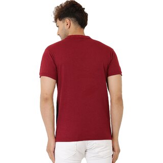 Top Men Leotude Men Maroon Color Block Cotton Blend T-Shirt 2025 at ShopCircuit | ONDC