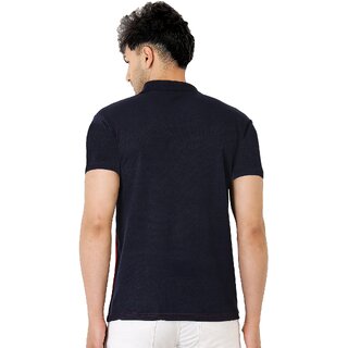 Sophisticated Men Leotude Men Maroon Color Block Cotton Blend Casual T-Shirt 2025 at ShopCircuit