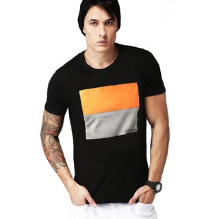 Exclusive Men Leotude Men Black Printed Cotton Blend Casual T-Shirt 2025 at ShopCircuit | ONDC