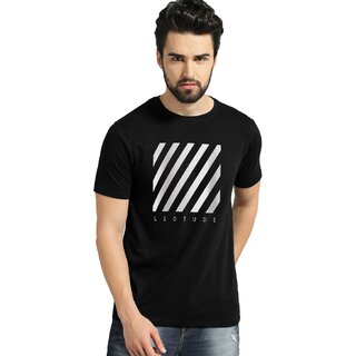 Sophisticated Men Leotude Men Black Printed Cotton Blend Casual T-Shirt 2025 at ShopCircuit | ON