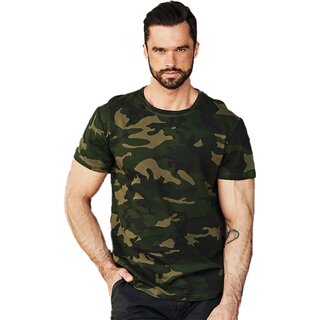 Exclusive Men Leotude Men Olive Camouflage Cotton Blend Casual T-Shirt 2025 at ShopCircuit | OND