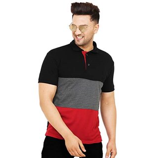 Latest Men Leotude Men Black Color Block Cotton Blend T-Shirt 2025 at ShopCircuit | ONDC