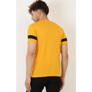Modern Men Leotude Men Yellow Color Block Cotton Blend T-Shirt 2025 at ShopCircuit | ONDC