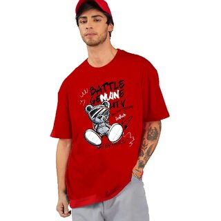 Best Men Leotude Men Red Printed Cotton Blend T-Shirt 2025 at ShopCircuit | ONDC