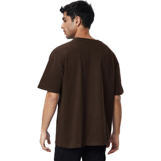 Premium Men Leotude Men Brown Printed Cotton Blend T-Shirt 2025 at ShopCircuit | ONDC