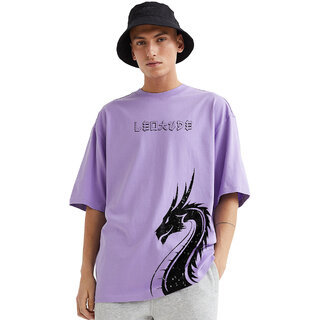 New Men Leotude Men Purple Printed Cotton Blend T-Shirt 2025 at ShopCircuit | ONDC