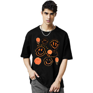 Stylish Men Leotude Men Black Printed Cotton Blend T-Shirt 2025 at ShopCircuit | ONDC
