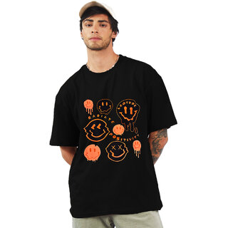 Trendy Men Leotude Men Black Printed Cotton Blend T-Shirt 2025 at ShopCircuit | ONDC