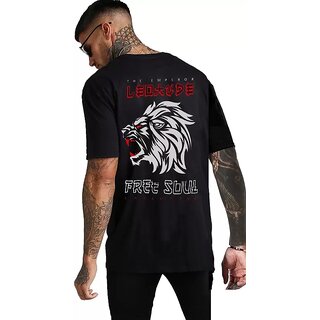 Modern Men Leotude Men Black Printed Cotton Blend T-Shirt 2025 at ShopCircuit | ONDC