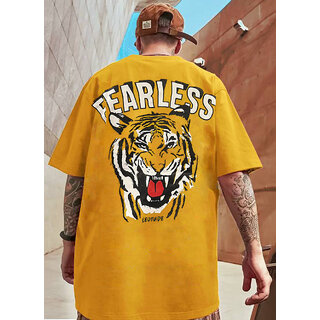 Top Men Leotude Men Mustard Printed Cotton Blend T-Shirt 2025 at ShopCircuit | ONDC
