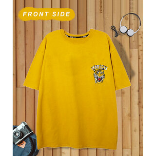 Best Men Leotude Men Mustard Printed Cotton Blend T-Shirt 2025 at ShopCircuit | ONDC