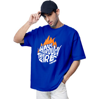 Top Men Leotude Men Blue Printed Cotton Blend T-Shirt 2025 at ShopCircuit | ONDC