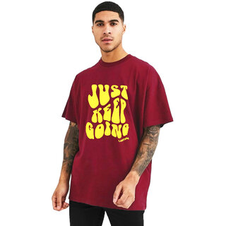 Sophisticated Men Leotude Men Maroon Printed Cotton Blend T-Shirt 2025 at ShopCircuit | ONDC