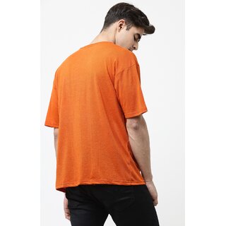 Trendy Men Leotude Men Orange Printed Cotton Blend T-Shirt 2025 at ShopCircuit | ONDC