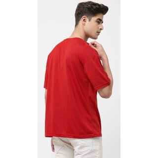 Trendy Men Leotude Men Red Printed Cotton Blend T-Shirt 2025 at ShopCircuit | ONDC