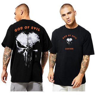 Trendy Men Leotude Men Black Printed Cotton Blend T-Shirt 2025 at ShopCircuit | ONDC