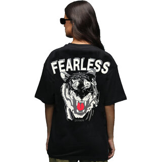 Premium Women Leotude Black Printed Cotton Blend Round Neck Half Sleeve T-Shirts For Womens 2025