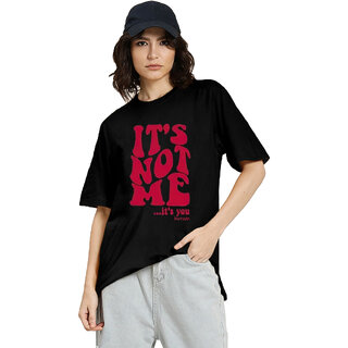 Premium Women Leotude Black Printed Cotton Blend Round Neck Half Sleeve T-Shirts For Womens 2025
