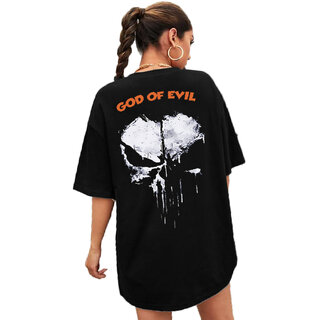 Exclusive Women Leotude Black Printed Cotton Blend Round Neck Half Sleeve T-Shirts For Womens 20