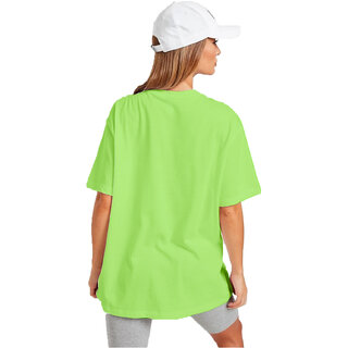 Sophisticated Women Leotude Green Printed Cotton Blend Round Neck Half Sleeve T-Shirts For Women