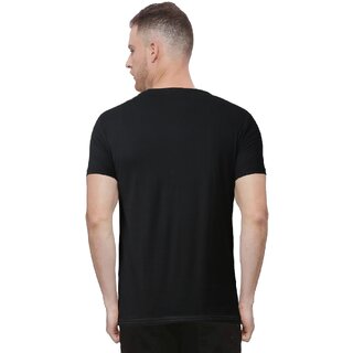 Modern Men Leotude Men Black Color Block Cotton Blend Casual T-Shirt 2025 at ShopCircuit | ONDC