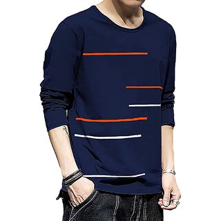 Stylish Men Leotude Men Navy Printed Cotton Blend T-Shirt 2025 at ShopCircuit | ONDC