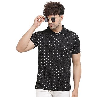 Sophisticated Men Leotude Men Black Printed Cotton Blend Casual T-Shirt 2025 at ShopCircuit | ON