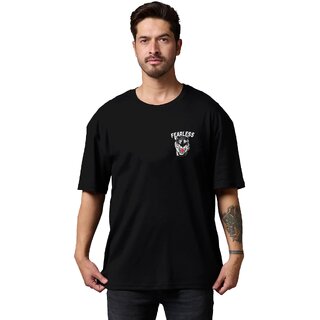 Premium Men Leotude Men Black Printed Cotton Blend T-Shirt 2025 at ShopCircuit | ONDC