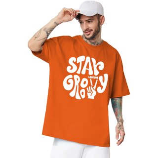 Best Men Leotude Men Orange Printed Cotton Blend T-Shirt 2025 at ShopCircuit | ONDC