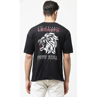 Modern Men Leotude Men Black Printed Cotton Blend T-Shirt 2025 at ShopCircuit | ONDC