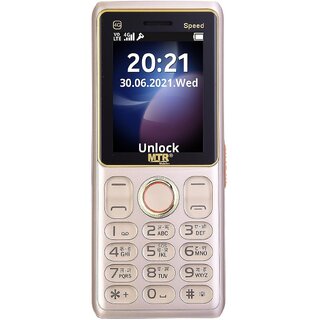 MTR Speed 4G (Dual Sim, 2.4 Inch Display, 3000 mAh Battery, Gold) - Mobile Phone | Buy online on ZillyBuy