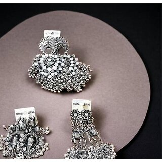 Twinkling Oxidised Fancy Earrings for Women - Earrings | Buy online on ZillyBuy