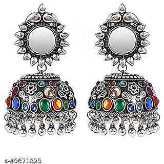 New Oxidised Earrings  Studs for Women - Earrings | Buy online on ZillyBuy