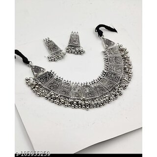 Oxidised Plating Alloy Material jewellery set for woemn - Jewellery Sets | Buy online on ZillyBuy