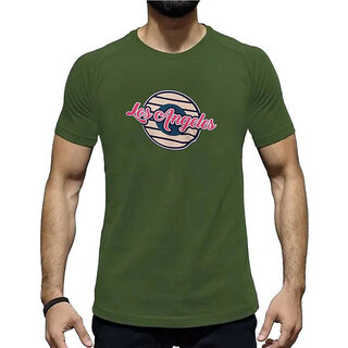 Sophisticated Men HIT SQUARE Olive Pure Cotton Round Neck Printed For Men 2025 at ShopCircuit | 