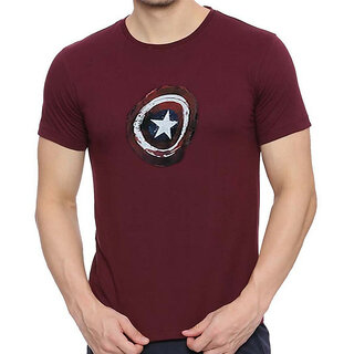 Top Men HIT SQUARE Maroon Pure Cotton Round Neck Printed For Men 2025 at ShopCircuit | ONDC