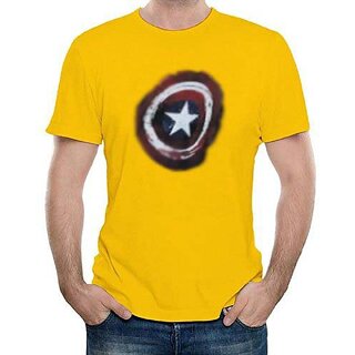 Modern Men HIT SQUARE Yellow Pure Cotton Round Neck Printed For Men 2025 at ShopCircuit | ONDC