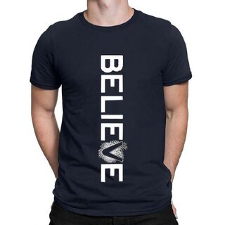 Affordable Men HIT SQUARE Navy Blue Pure Cotton Round Neck Printed For Men 2025 at ShopCircuit |