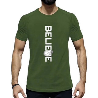 Modern Men HIT SQUARE Olive Pure Cotton Round Neck Printed For Men 2025 at ShopCircuit | ONDC