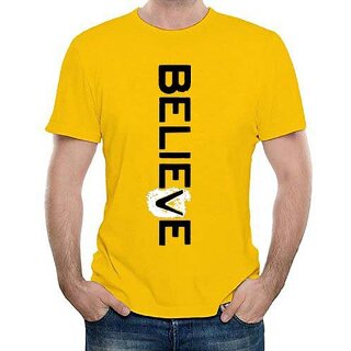 Modern Men HIT SQUARE Yellow Pure Cotton Round Neck Printed For Men 2025 at ShopCircuit | ONDC