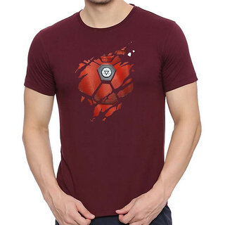 New Men HIT SQUARE Maroon Pure Cotton Round Neck Printed For Men 2025 at ShopCircuit | ONDC