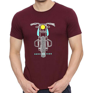Trendy Men HIT SQUARE Maroon Pure Cotton Round Neck Printed For Men 2025 at ShopCircuit | ONDC