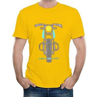 Stylish Men HIT SQUARE Yellow Pure Cotton Round Neck Printed For Men 2025 at ShopCircuit | ONDC