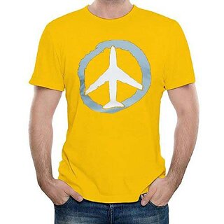 Premium Men HIT SQUARE Yellow Pure Cotton Round Neck Printed For Men 2025 at ShopCircuit | ONDC