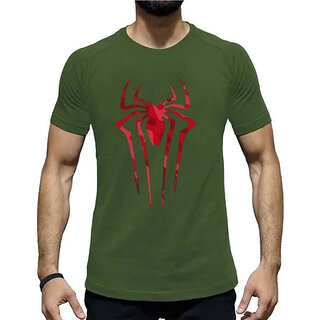 Stylish Men HIT SQUARE Olive Pure Cotton Round Neck Printed For Men 2025 at ShopCircuit | ONDC
